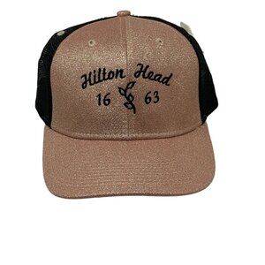 Ouray Sideline Hat Cap Hilton Head 1663 Mesh Snapback Rose Gold Womens OS NEW